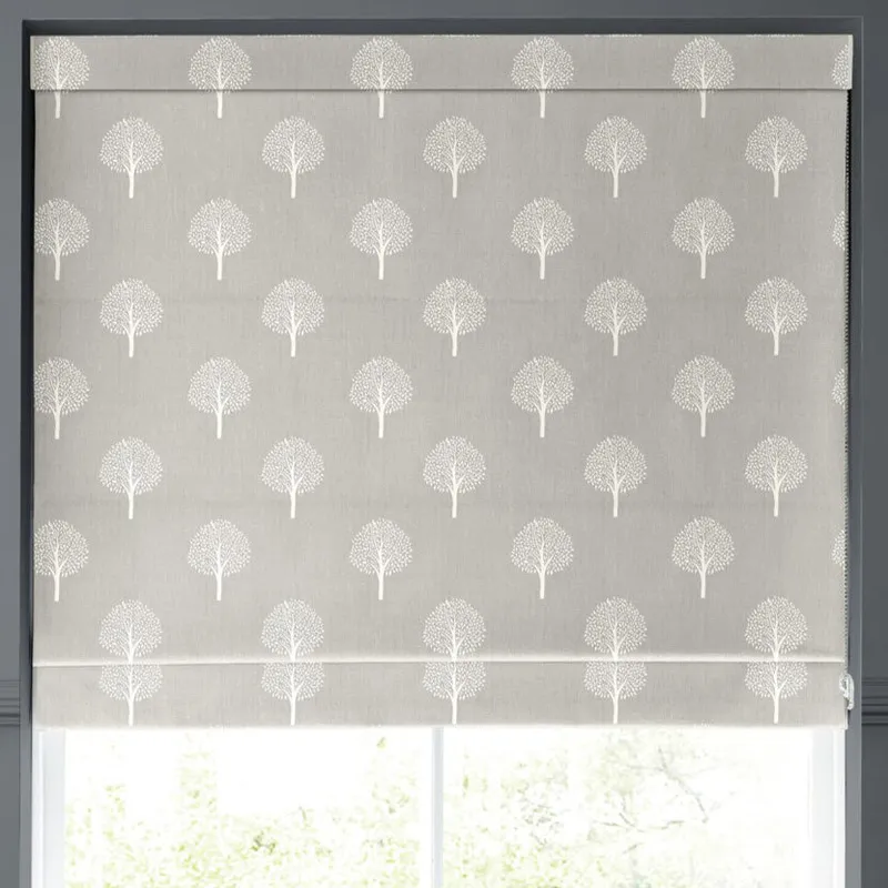 Emily Bond Yew Tree Made To Measure Roman Blind Pebble