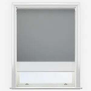 Carnival Blackout Shadow & White Double Roller Blind