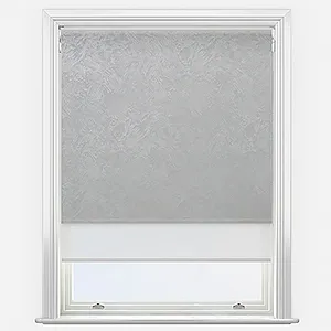 Romany Light Grey & White Double Roller Blind