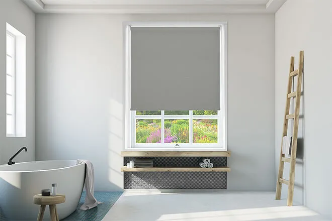 Serena Grey - Vinyl Blackout Roller Blind