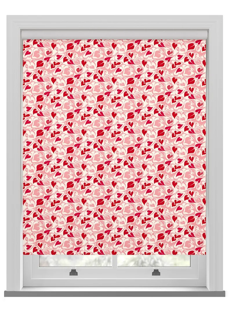 Cath Kidston Marble Hearts Ditsy Red Roller Blind