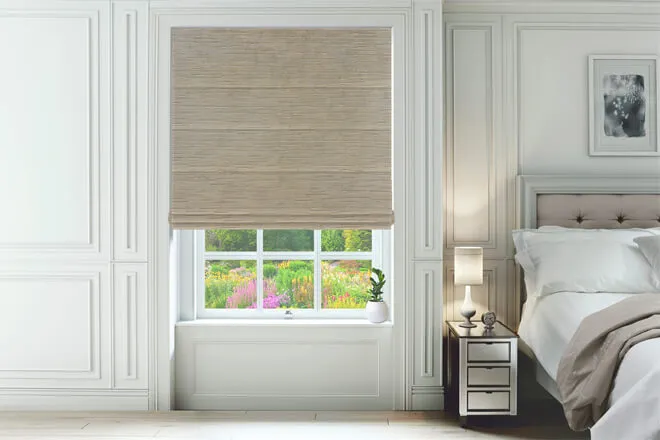 Bolzano Beige - Textured Chenille Roman Blind