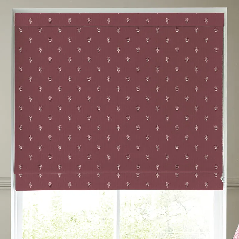 Emily Bond Wild Thyme Made To Measure Roman Blind Burgundy