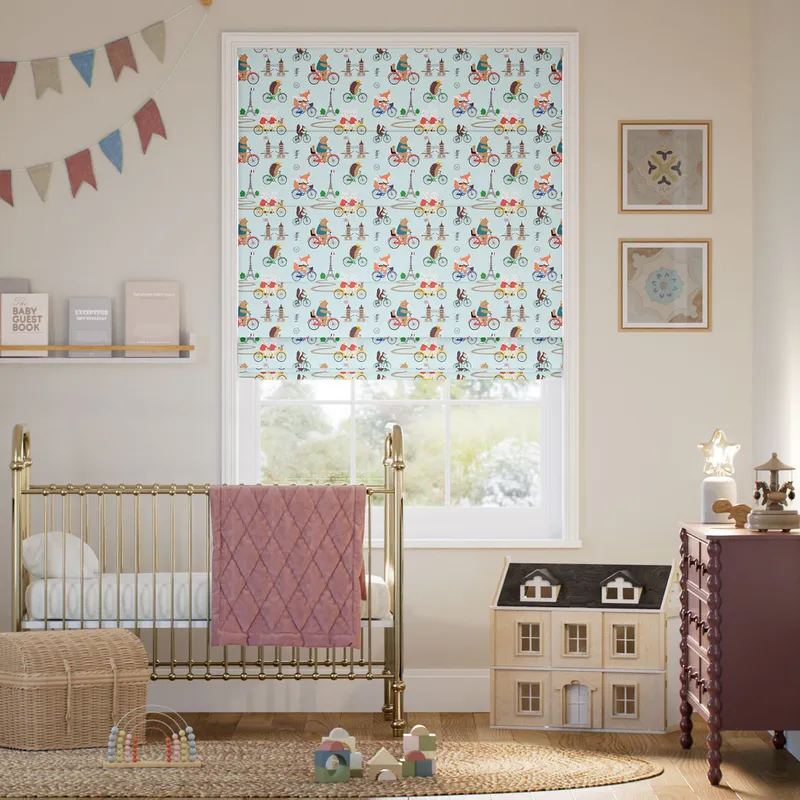 Dash Sky Blue Roman Blind