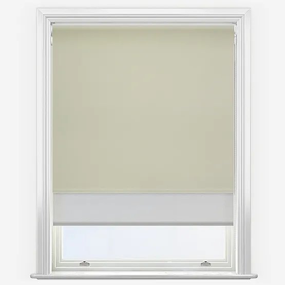 Double Roller Fusion Blackout Greige & Grey Double Roller Blind