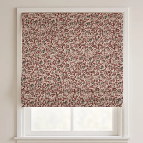 Rosalee Merlot Deluxe Roman Blinds
