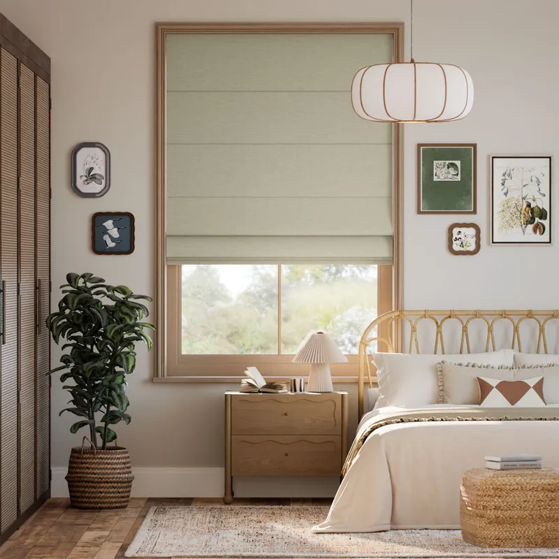 Bijou Linen Celadon Roman Blind
