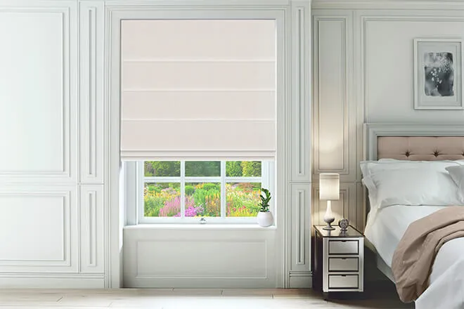 Joni Ivory - Textured Roman Blind