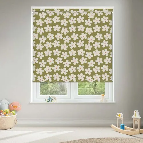 Clover Khaki Pelmet Roller Blinds - Stylish Window Shades