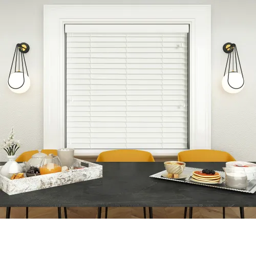Pure White Wood Blind