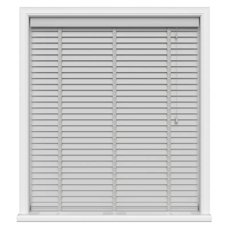 Misty Grey Luxury Real Wood Motorised Uk - Wooden Blinds