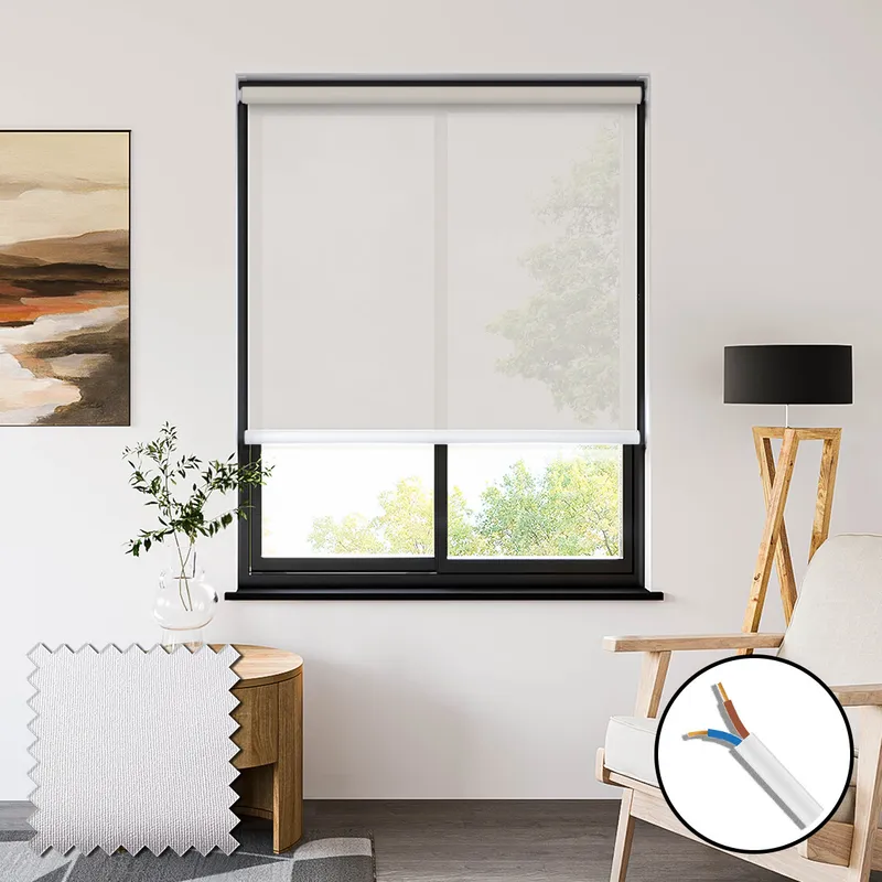 Seclusion Frost 230vac Electric Privacy Roller Blinds