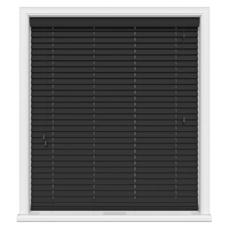 Jet Black Eco-wood Blinds Uk