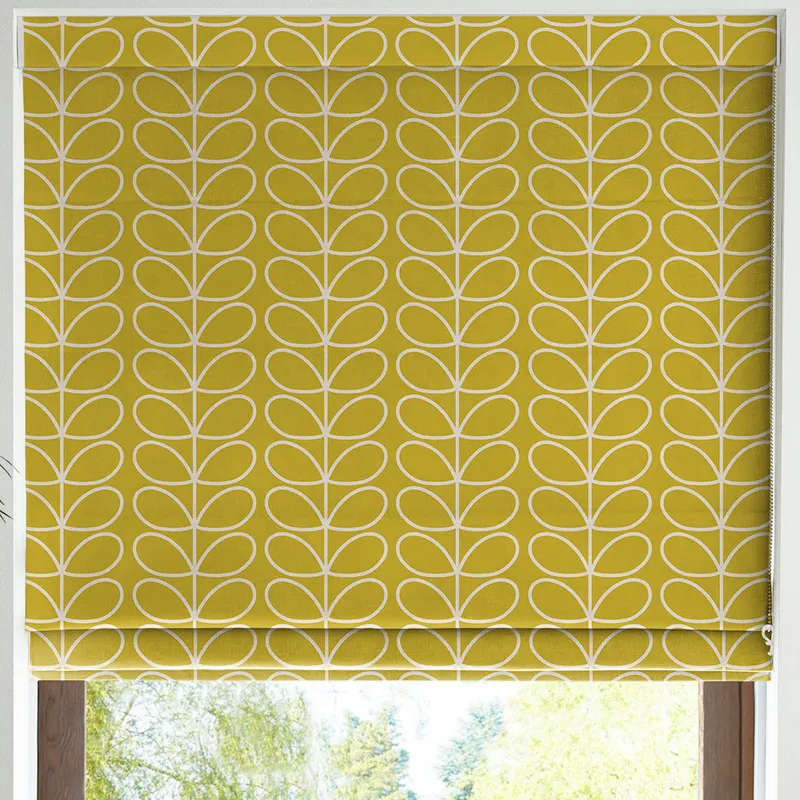 Orla Kiely Linear Stem Made To Measure Roman Blind Sunflower