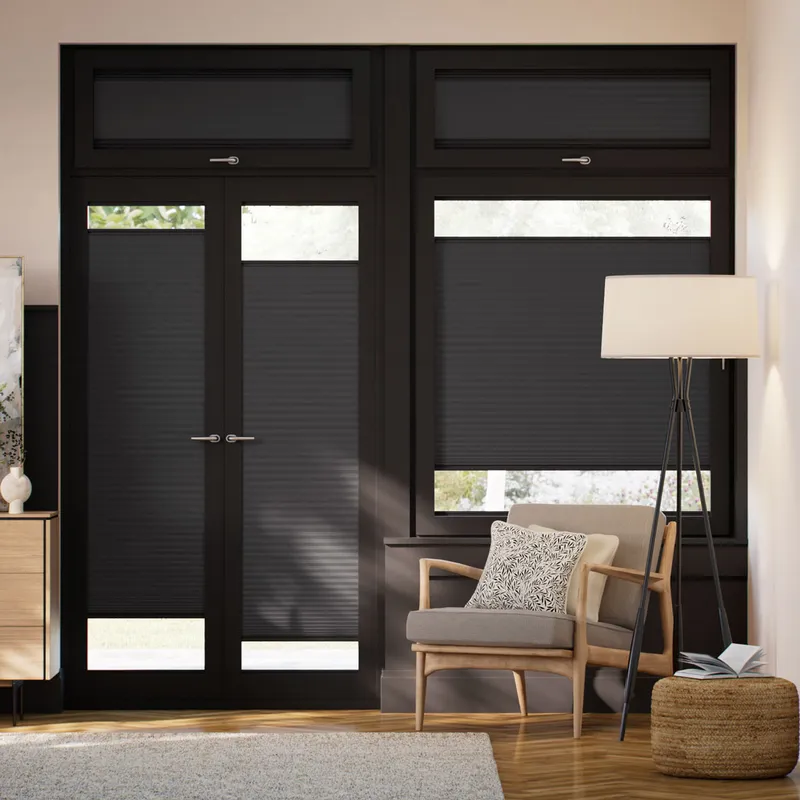 Stick On Duoshade Anthracite Thermal Blind