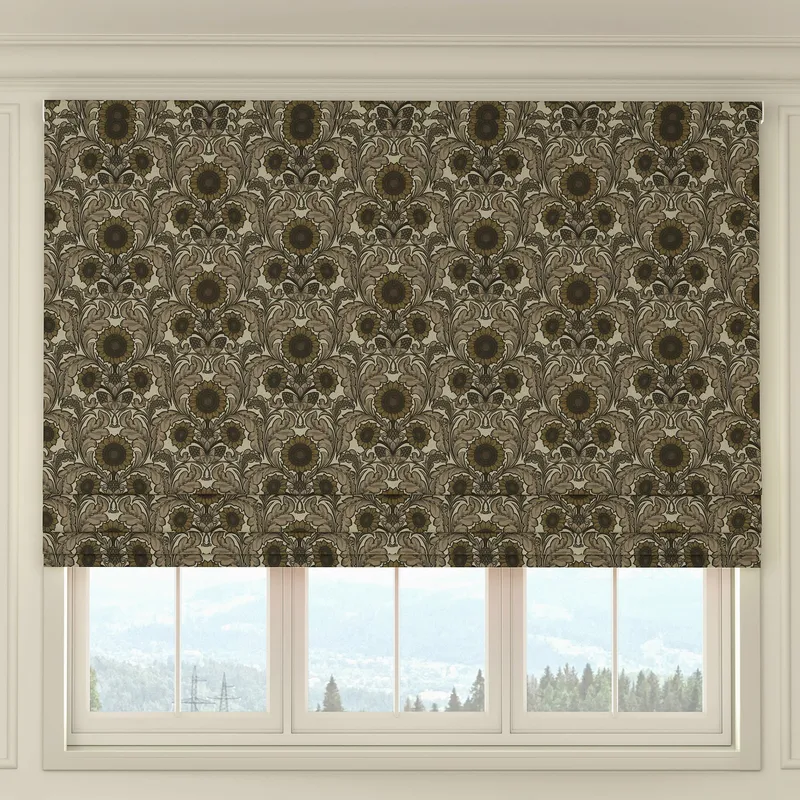 House Llewelyn-bowen Sunny Side Up Printed Made To Measure Roman Blind Caviar