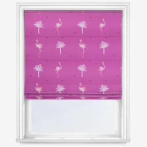 Sara Miller Flamingo Pink Roman Blind