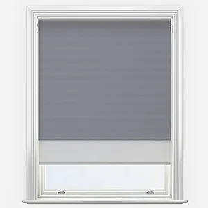 Supreme Blackout Seal & Grey Double Roller Blind