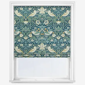 William Morris At Home Strawberry Thief Woad Roman Blind