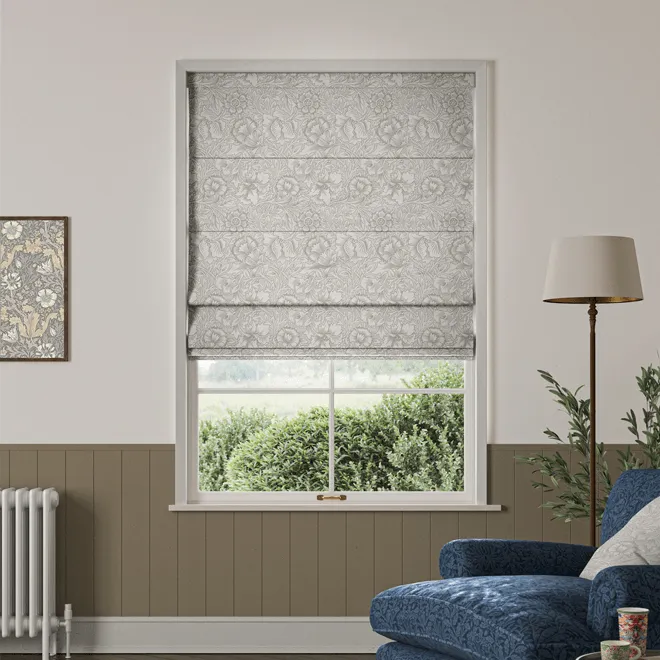 William Morris At Home Poppy Smoke - Designer Roman Blind