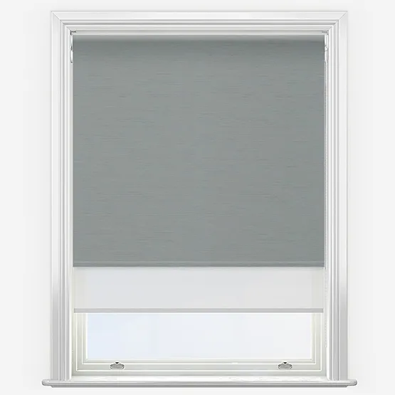 Double Roller Plaza Graphite White Double Roller Blind