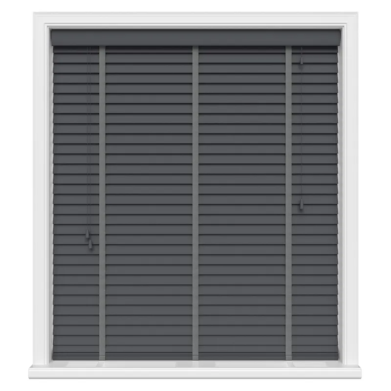 Anthracite Grey Luxury Real Wood Uk - Wooden Blinds