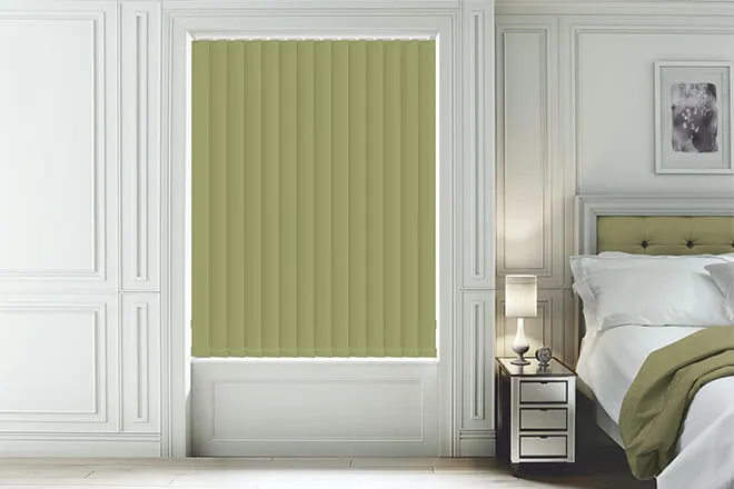 Hannah Khaki - Moisture Resistant Blackout Vertical Blind