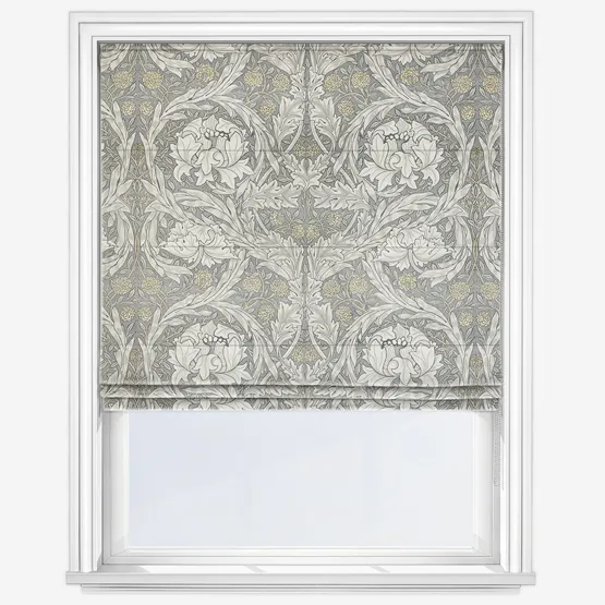 William Morris At Home African Marigold Velvet Limestone Roman Blind