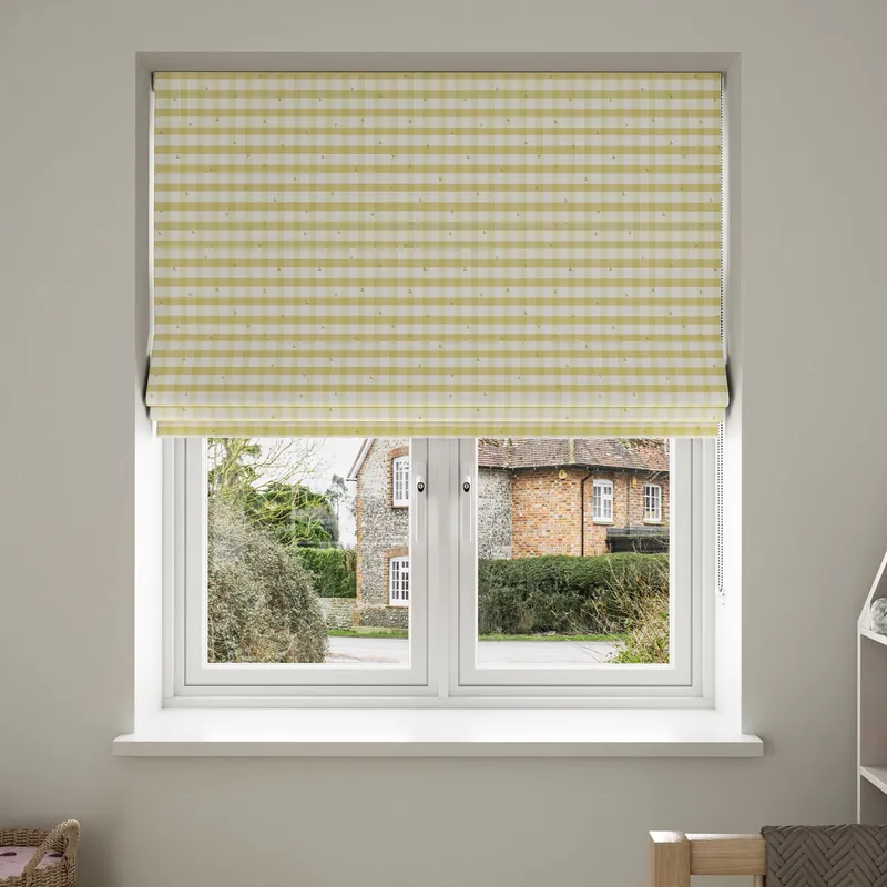 Laura Ashley Alphabet Gingham Yellow Blinds Uk