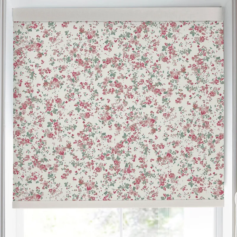 Laura Ashley Blossoms Made To Measure Blackout Roller Blind Blush