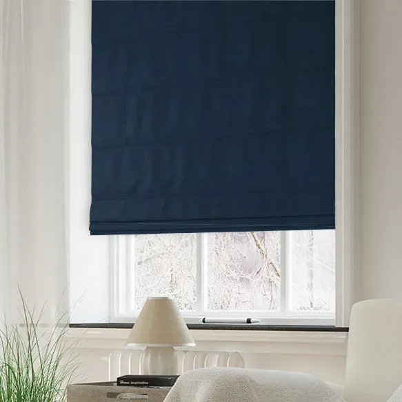 Clarence Velvet Made To Measure Roman Blind Ink