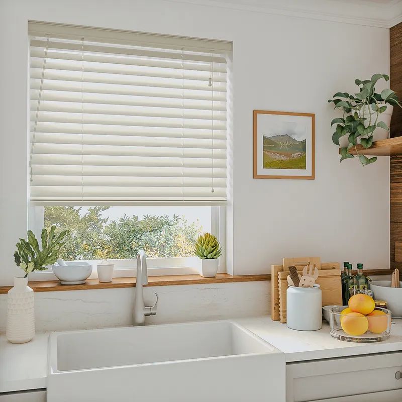 Frost Faux Wood 35mm Wooden Blinds