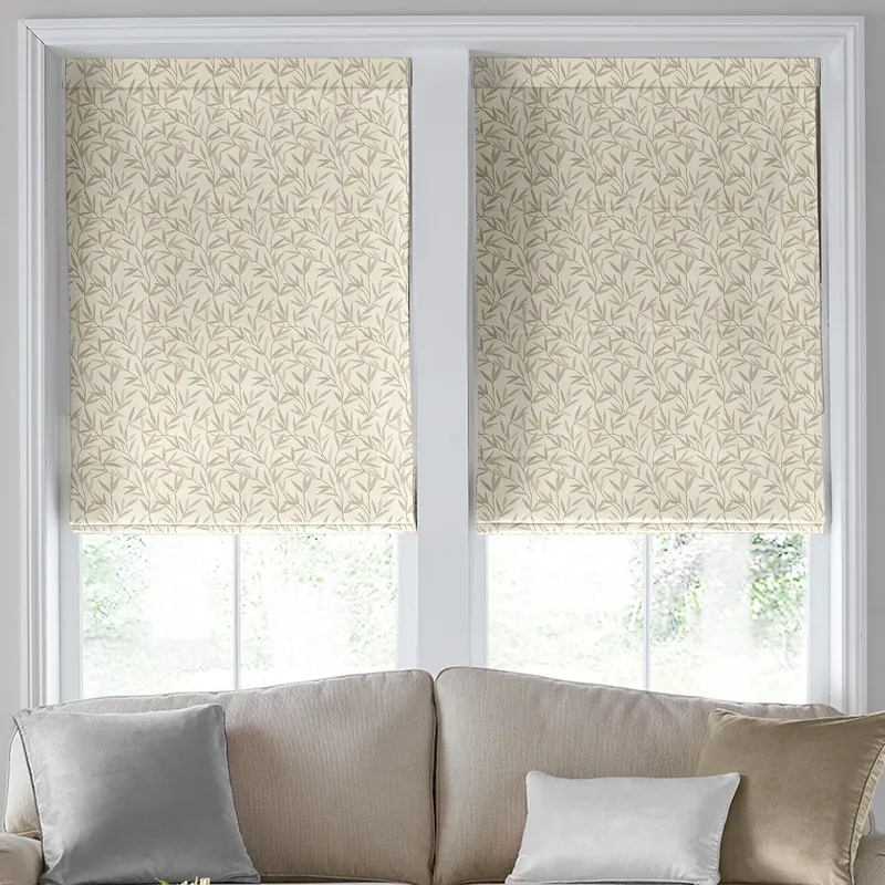 Laura Ashley Willow Leaf Made To Measure Roman Blind Natural