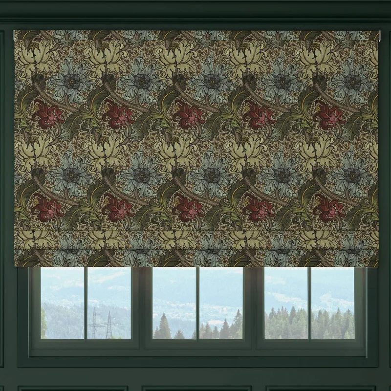 House Llewelyn-bowen Morris Major Printed Made To Measure Roman Blind Florentine