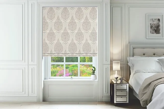 Sorrento Grey - Patterned Roman Blind