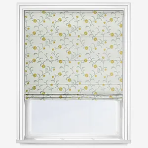 Japonica Ochre Roman Blind