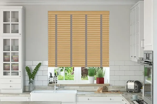 Charisma Light Oak - Faux Wood Blind Truffle Tape