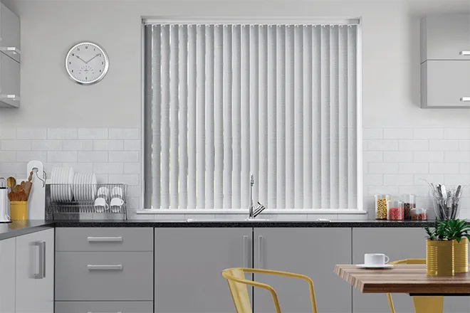 Luca Grey - Textured Rigid Pvc Vertical Blind