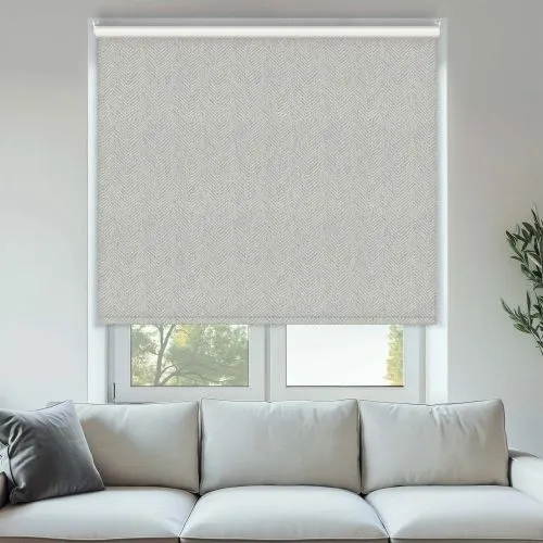 Pinstripe Stone Cordless Roller Blinds - Shop Now
