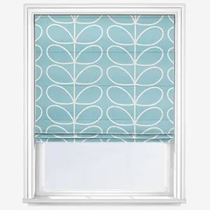 Orla Kiely Jumbo Linear Stem Aqua Roman Blind