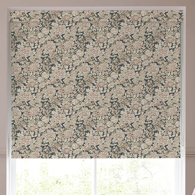 Emily Bond Somerset Rose Blackout Made To Measure Roller Blind Blossom Pink