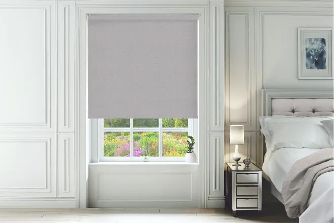 Americana Grey - Woven Blackout Roller Blind