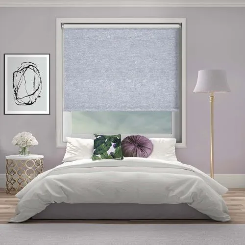 Cody Shimmer Silver Cordless Roller Blind