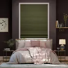 Canterbury Velvet Moss Green Roman Blind