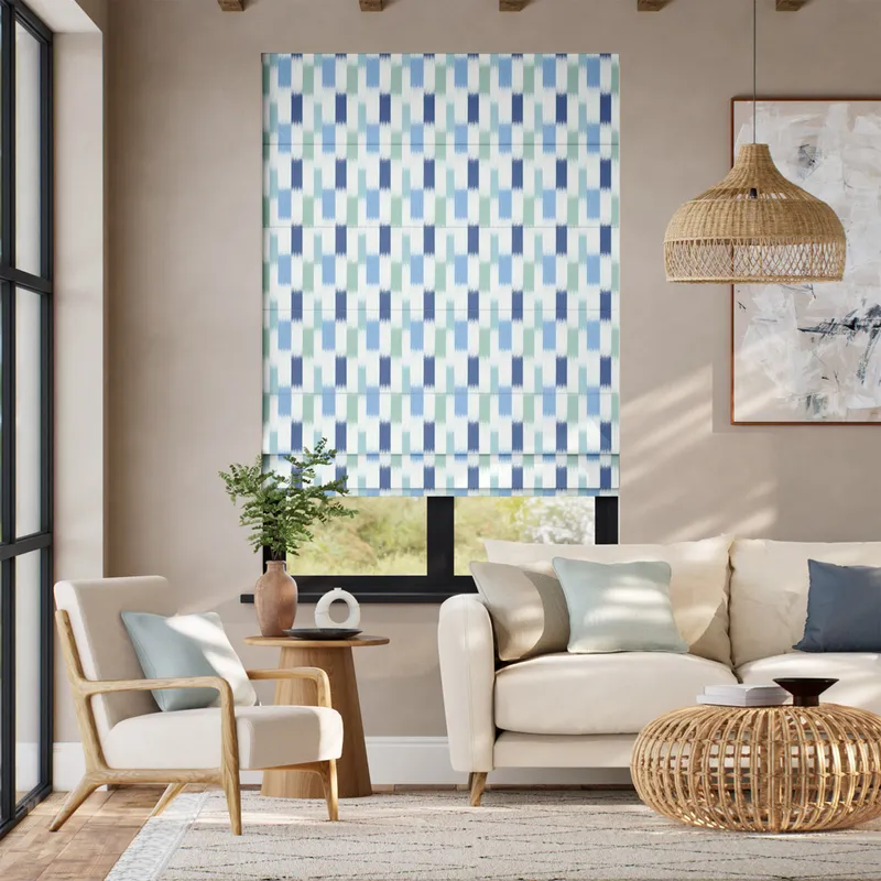 Utto Pacific Teal Roman Blind