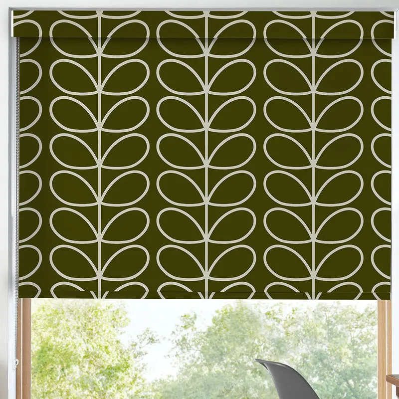 Orla Kiely Jumbo Linear Stem Translucent Made To Measure Roller Blind Kelp