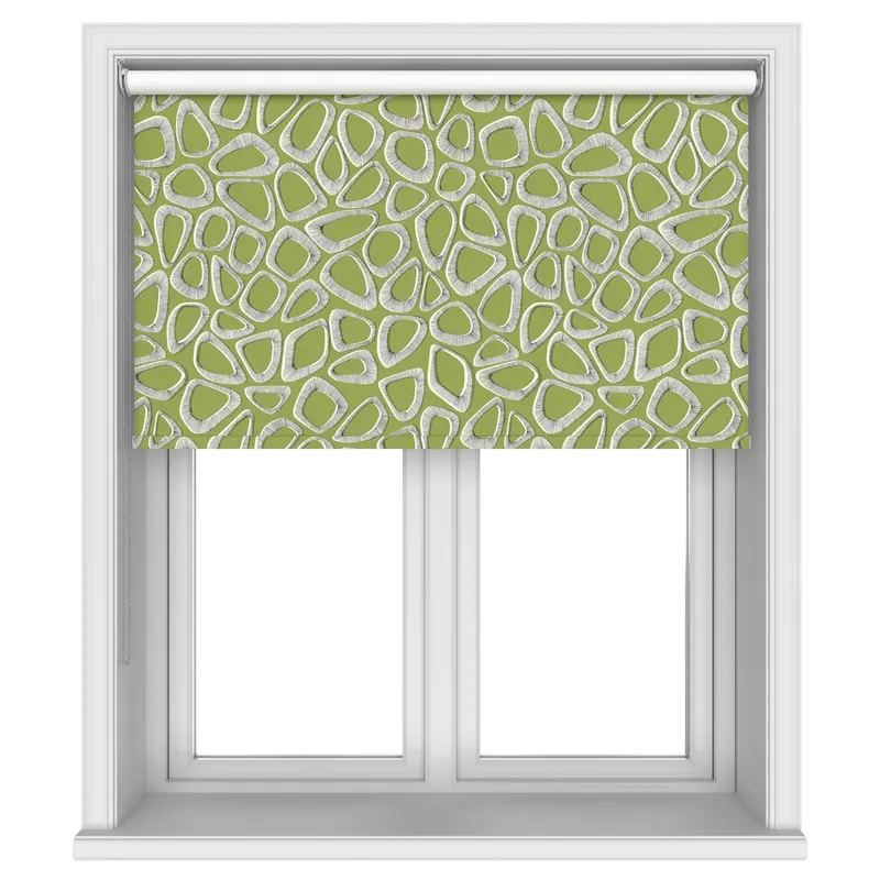 Missprint Blackout Pebbles Cricket Green Blinds Uk