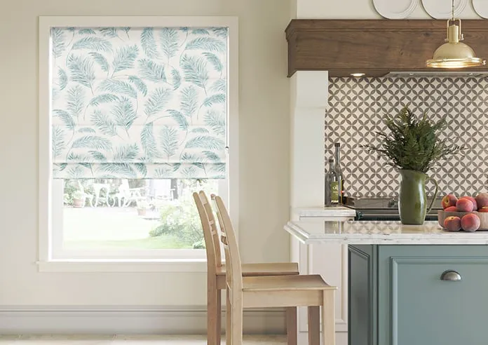 Pampas Grass Blue Topaz - Roman Blind