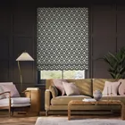 Lattice Black Roman Blind