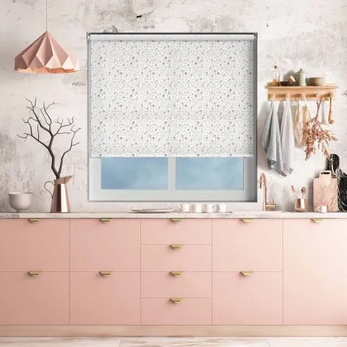 Floral Scatter Blush Cordless Roller Blind